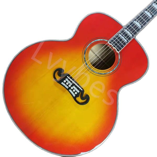 

lvythe 43 "sunset red j200 model refers to playing acoustic acoustic guitar