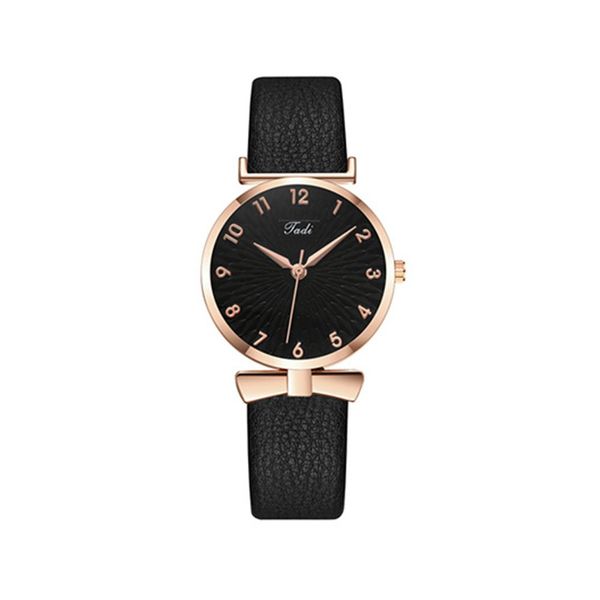 

hbp fashion black dial casual business watch leather strap ladies watches electronic movement quartz wristwatch luxury sports wristwatches, Slivery;brown
