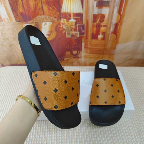

cambodia sandals summer men's and women's mc letter printing flat bottom fashion slippers 230420, Black