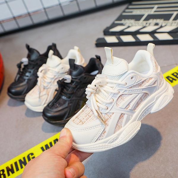 

athletic kids shoes sneakers basketball footwear children spring girls e3999, Black