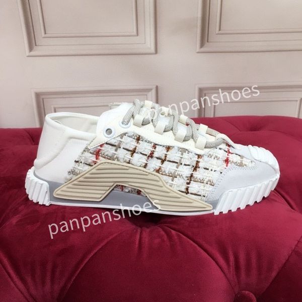 

fashion brand casual shoes men women designer leather lace-up sneakers fashion lady flat running letters shoes platform sneakers, Black