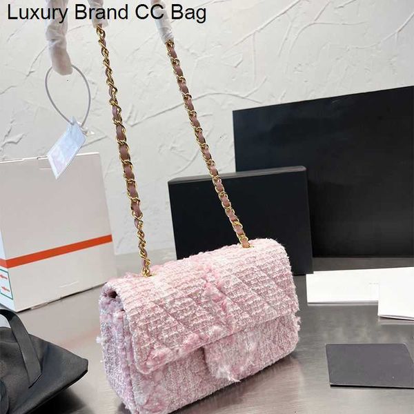 

designer fashion cc crossbody bags shoulder shoulder bag bags luxury handbag woolen cloth style chain lattice women bags 20cm messenger cros