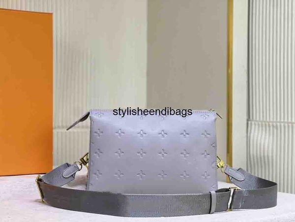 

stylisheendibags cousin pm embossed fluffy sheep leather handbag pearl tone rainbow gradient pattern detachable thick chain fabric shoulder