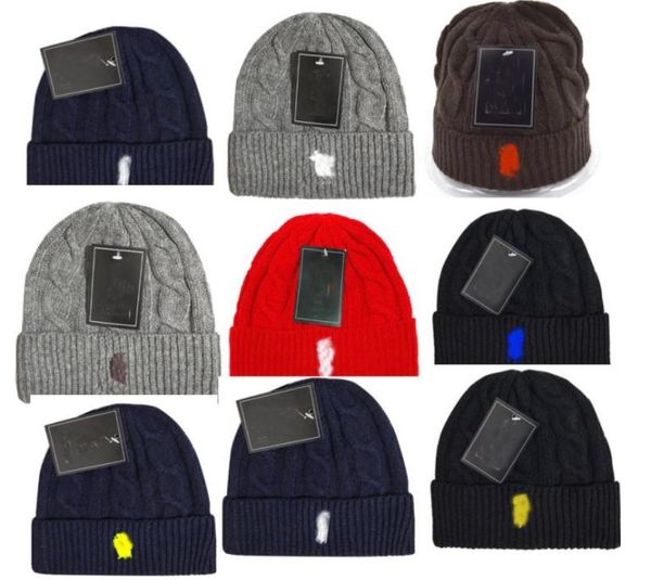 

2018 winter beanie for men knitted polo wool hat gorro bonnet with winter warm cap1444511, Blue;gray