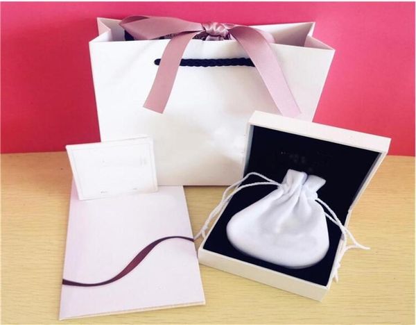 

super quality lover hearts fashion jewelry boxes packaging set for pandora charms bracelet silver rings original box womens gift b3492362, Black;white