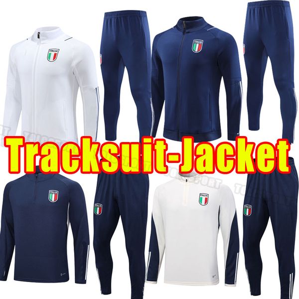 

2023 2024 sensi barella italia soccer tracksuits insigne bernardeschi football shirts chiellini bonucci belotti jorginho long sleeve trainin, Black