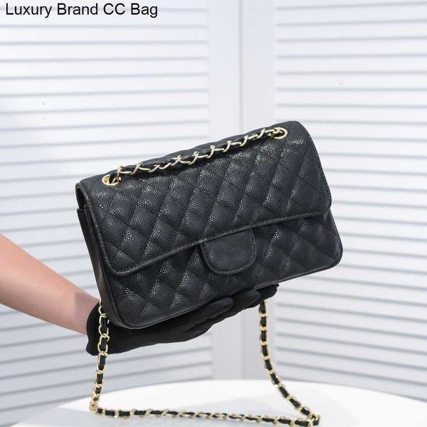 

chain cc shoulder bags classic double flap gold bag quilted luxury designer women classic shoulder bags smooth calfskin lady crossbody messe