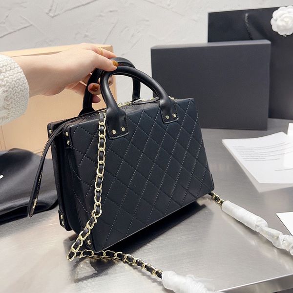 

luxury cc shoulder bags designers lambskin box bags handbags adjustable strap quilted genuine leatherr shoulder bag designer women storage c
