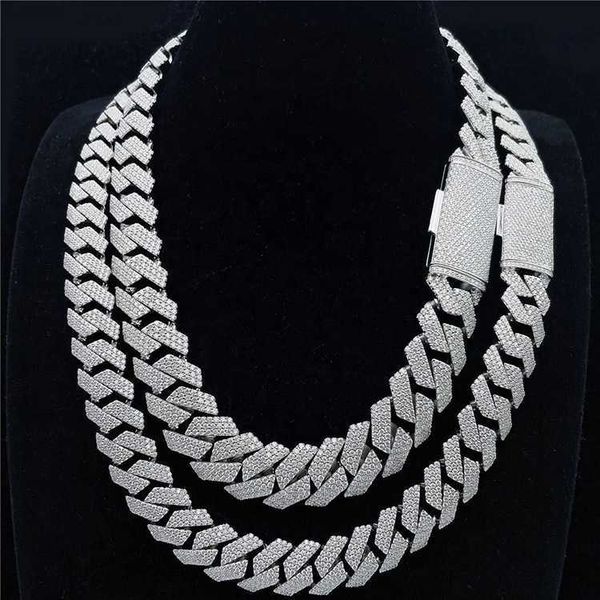 

6mm s925 silver hip hop trend bracelet necklace moissanite cuban link bracelet men
