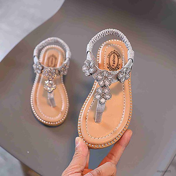 

sandals summer baby girls sandals children sandals toddler infant kids slip on flower crystal single princess shoes size, Black;red