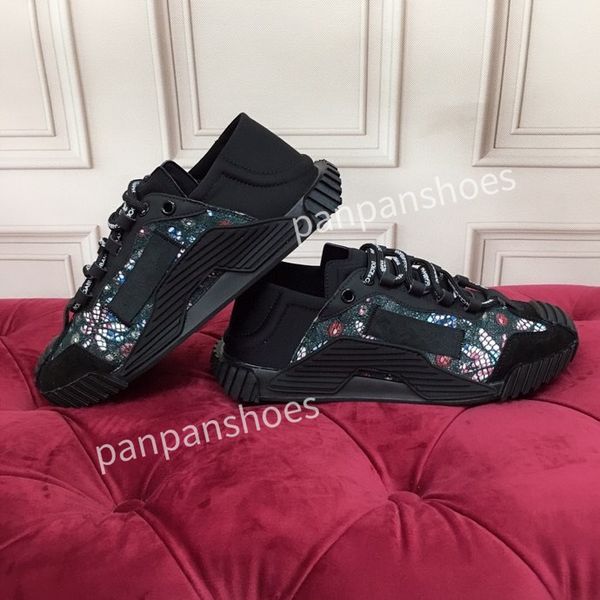 

2023fashion brand casual shoes men designer leather lace-up sneakers fashion lady flat running letters shoes platform gym sneakers, Black