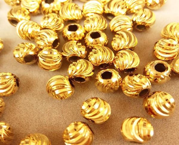 

50 pcs permanent nonfading sand gold bead jewelry hanging accessories can be used for diy hand bead necklace bracelet9609616, Bronze;silver
