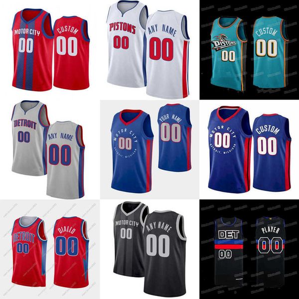 

basketball jersey mens womens youth detroit''pistons''custom 2 cade cunningham 41 saddiq bey 35 marvin bagley iii 23 jad, Black;red