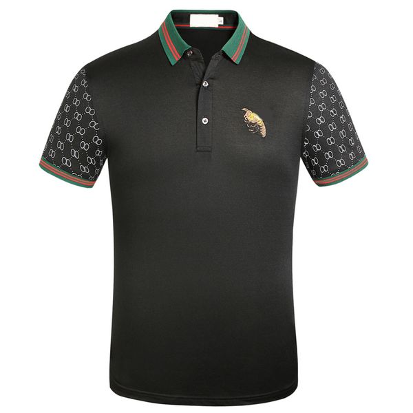 

2022 spring luxury italy men t-shirt designer polo shirts high street embroidery small horse printing clothing mens brand polo shirt m-xxxl, White;black