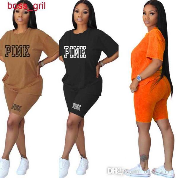 

retail designer women clothing tracksuits two piece set 2023 summer letter printed loose t-shirt shorts casual outfits sweatsuit, Gray