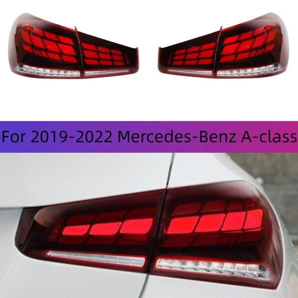 

car rear lamp for 20 19-20 22 mercedes-benz a-class taillight assembly upgrade led brake reverse warning light turn signal
