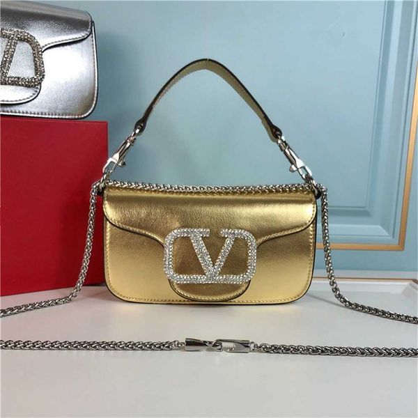 

purses crystal letter diamond buckle exquisite chain small bag versatile single shoulder diagonal cross portable square leather underarm