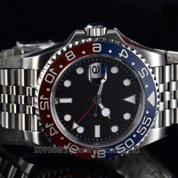 

mens watch ice out gmt batman mechanical wristwatch 50th anniversary relogio luxo green dial jubilee oyster braceler gmt automatic pepsi pez, Slivery;golden