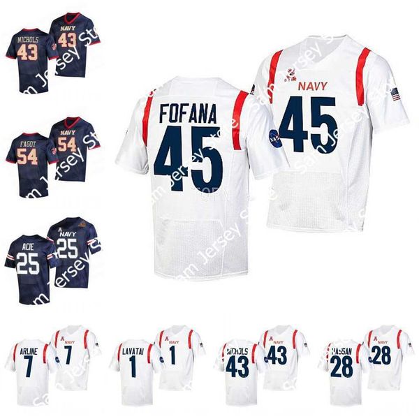 

54 diego fagot navy midshipmen jersey semper fi tai lavatai xavier arline isaac ruoss bijan nichols elias larry anton hall jr maquel haywood, Black;red