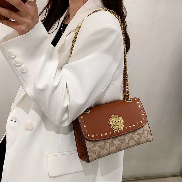 

purses new chain women's bag single shoulder crossbody rivet underarm s