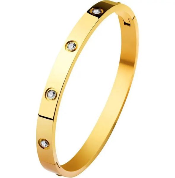 

fashion titanium steel bracelet, cubic zirconia filled bracelet, Golden;silver