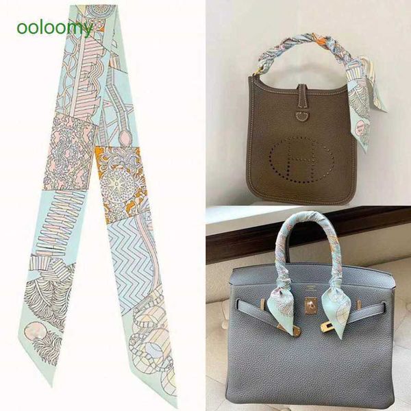 

hemres designer cravat new 2023 real silk wrap handle scarf ribbon decoration high-end hair accessories 57ko, Black;purple