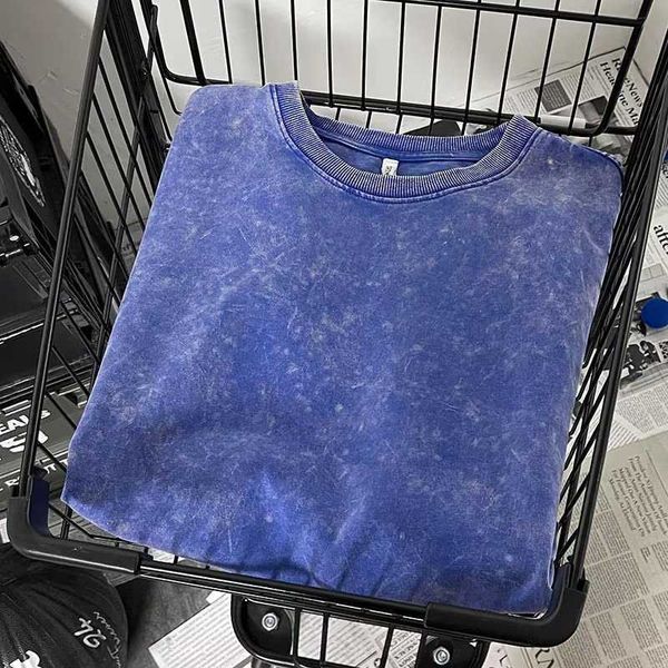 

men's t-shirt trend large size hellstar washed graffiti retro loose short tech fleece couple niche large size fashion men's and wo, White;black