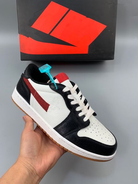 

motorcycle boots 1 low black white red dz0798-108 basketball shoes real leather outdoor sneakers