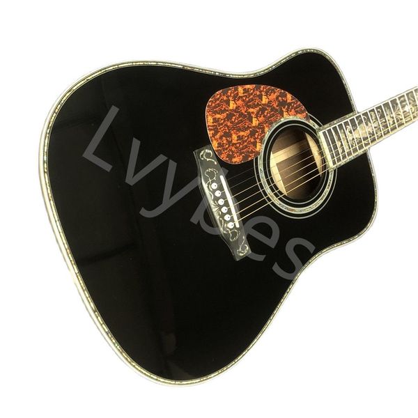 

lvy41 "d45 series luxury bk color all abalone mosaic acoustic guitar