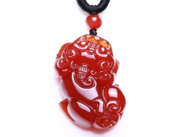 

genuine warring states red natural red agate pendant chalcedony green yellow pendant pendant jade necklace whole1909387, Silver
