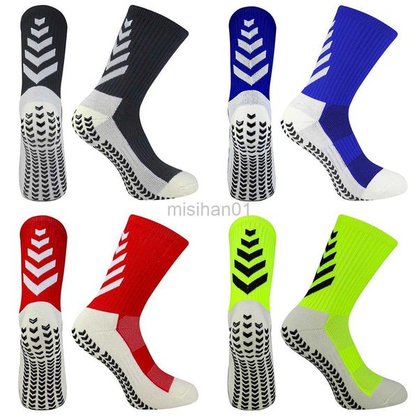 

3pc men's socks football men athletic non slip soccer cushioned breathable for running yoga basketball hiking sports grip y23, Black