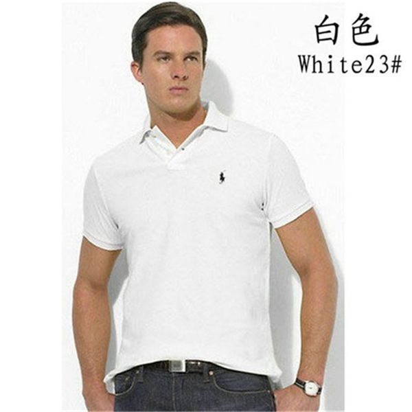 

2023 wholesale designer pony mens polos t shirts horse brand ralph lauren polo shirts women fashion embroidery letter business short sleeve, White;black