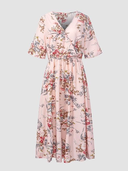 

plus size dresses finjani size print deep dress for women v neck casual elegant long 230508, Black