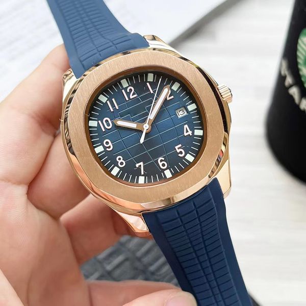 

new wristwatches automatic movement stainless steels comfortable rubber strap original clasp super luminous men watches n1, Slivery;brown