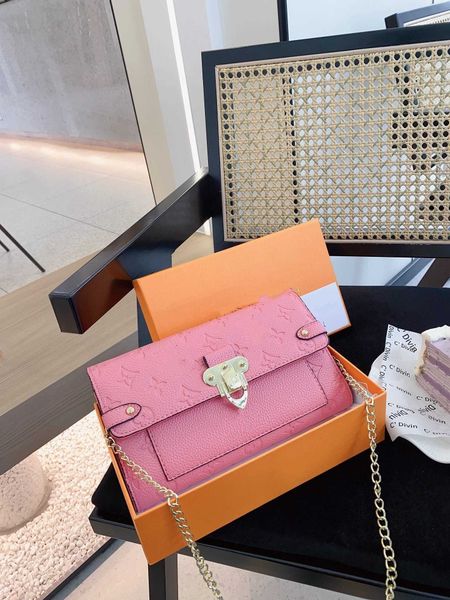

dinner bag brand leather women's 2023 fashion lock print chain versatile small square donkey home