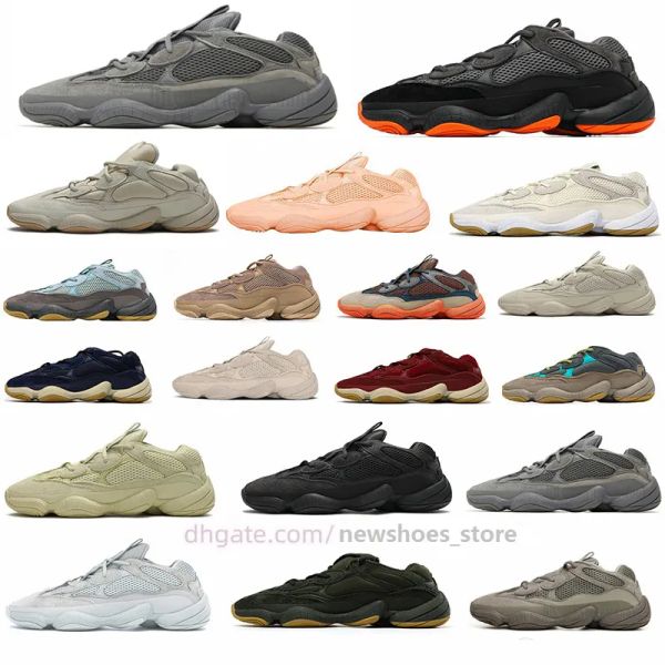 

500 men women mesh running shoes desert rat stone soft vision bone white blush ourtdoor trainer platform sports trainer designer sneaker