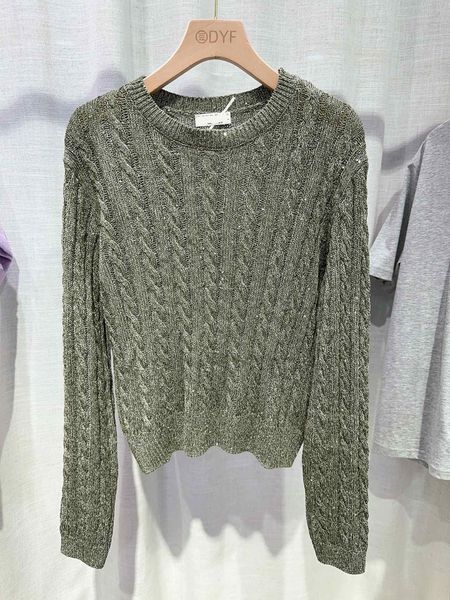 

bead piece hollowed out striped braid sweater, White;black