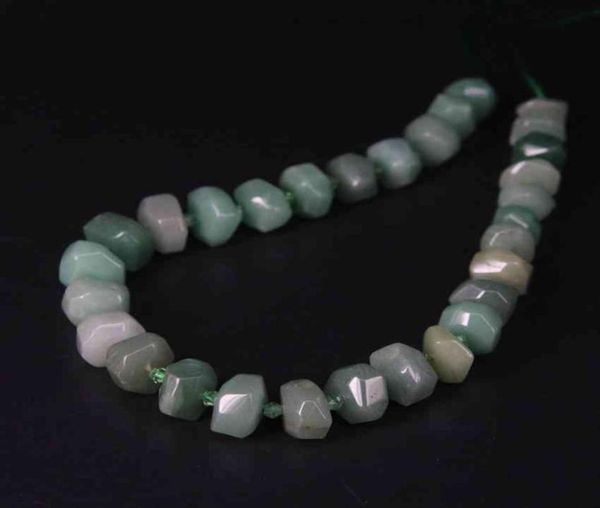 

3032pcsstrand green aventurine faceted nugget spacer loose beadsnatural gems stone cut rondelle bead pendant jewelry making9617988, Black