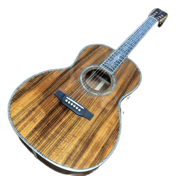 

lvy40-inch full koa wooden ooo mold log color black finger acoustic wood guitar