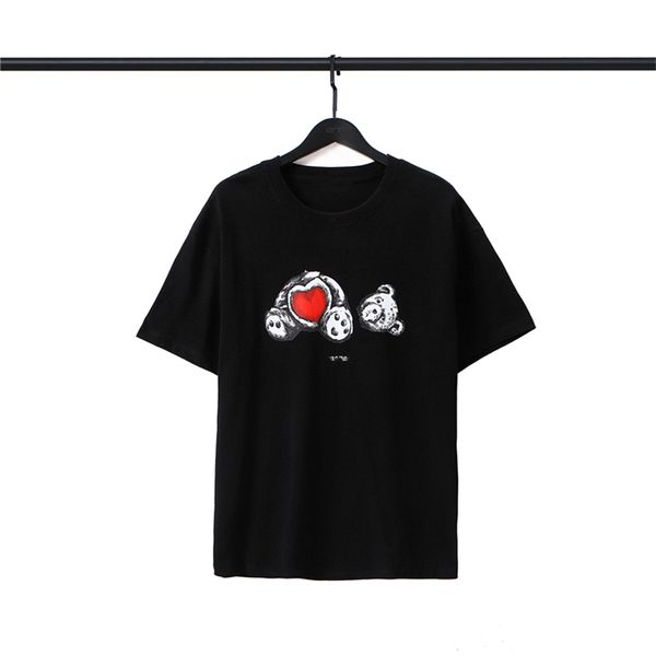 

men's t-shirts fashion men t-shirt 2023 palm new cotton soft wrinkle resistant printing letters angels casual student couple short lini, White;black