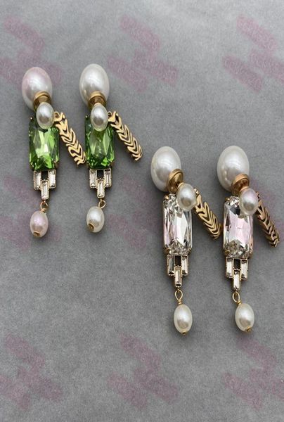 

luxury diamond earrings women titanium sport accessories fashion lettters pearl girls eardrop brand earring jewelry7363384