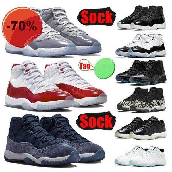 

sandals with box jumpman 11 og 11s mens basketball shoes cool grey cherry concord 45 25th anniversary university blue pure violet barons men, Black