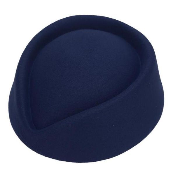 

berets setewardess hat imitation wool felt stewardess air hostesses pillbox ladies flight attendant cosplay beret capberets9505921, Blue;gray