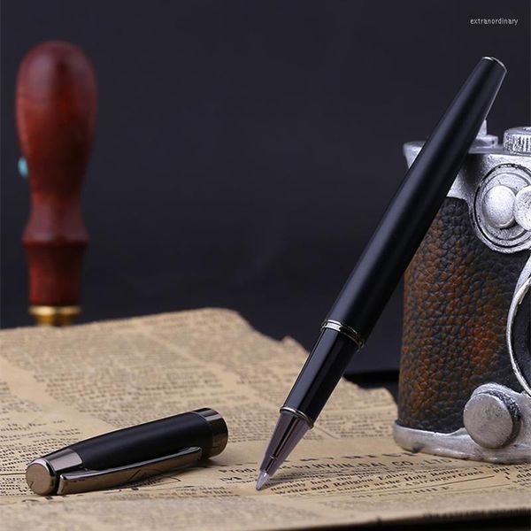 

Picasso wholesale 920 Vintage Matte Black Roller Ball Pen Pimio Metal Financial For Office & Home Writing No Gift Box