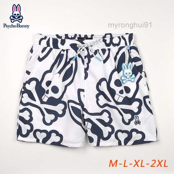 

beach pants, floral skull rabbit, psycho bunny surfing shorts, quick drying men's home pants 4 alev, White;black