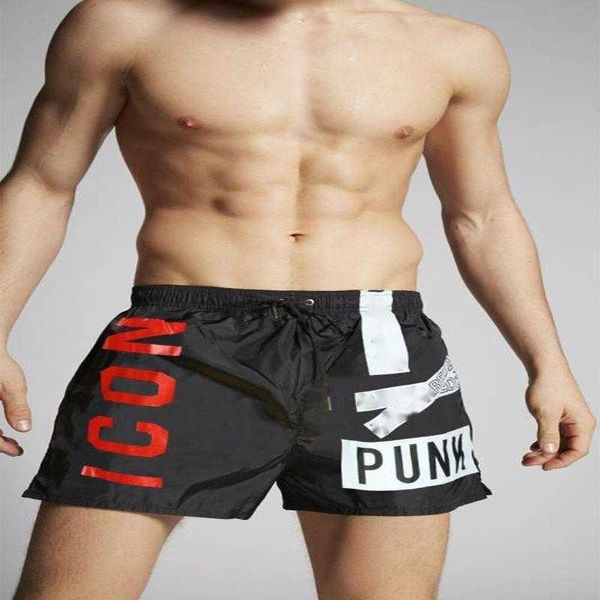 

fashion printed beach pants mens shorts dsq designer pants men sports quick drying halfpants loose trousers casual basketball shorts, White;black