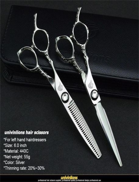 

univinlions 6quot left handed hairdressing scissors hand hair for salon barber cutting y thinning shears 2203175546130
