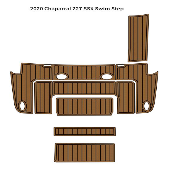

2020 chaparral 227 ssx swim step platform boat eva foam teak deck floor pad mat