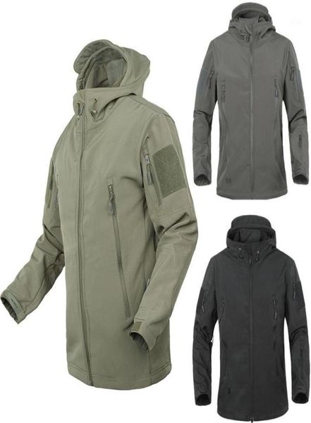 

outdoor softshell jacket waterproof hiking wear camping men autumn winter thick warm mountaineering coats17471891, Blue;black