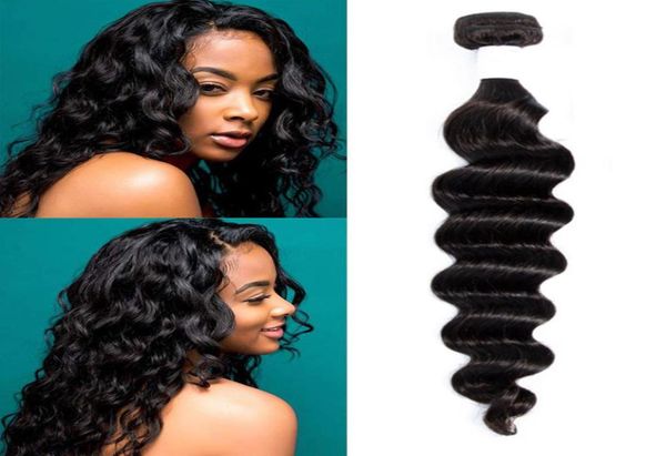 

brazilian virgin hair extensions loose deep one bundles natural color hair wefts 95105gpiece human hair bundles5578072, Black